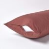 Unyqoos® Bruine kussensloop met ritssluiting in 100% Egyptisch katoen voor ultiem comfort