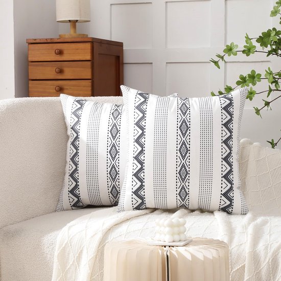 550x550-38858.jpg Unyqoos® Decoratieve Boho Stijl Kussenslopen Set van 2 - Fluweel Geometrisch Design 45x45 cm