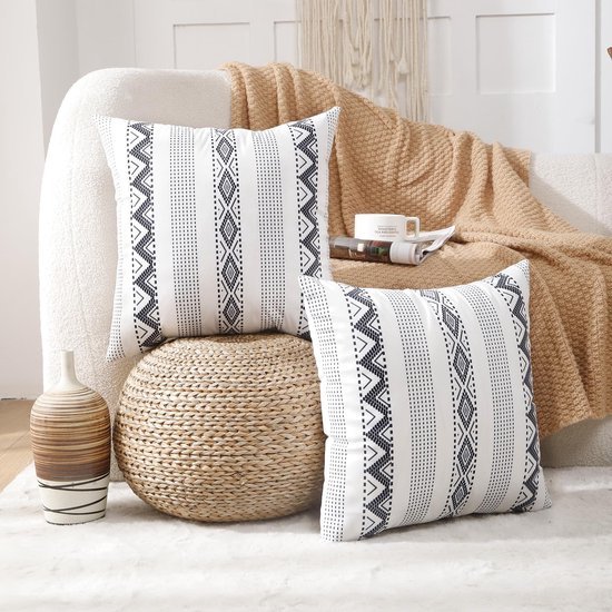 550x550-38862.jpg Unyqoos® Decoratieve Boho Stijl Kussenslopen Set van 2 - Fluweel Geometrisch Design 45x45 cm