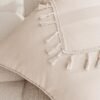 Unyqoos® Lichtbeige sierkussensloop met franjes voor modern interieur 45x45 cm