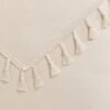 Unyqoos® Lichtbeige sierkussensloop met franjes voor modern interieur 45x45 cm