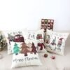 Unyqoos® Set van 4 decoratieve kerstkussenslopen met landelijke uitstraling voor de bank