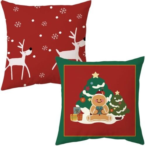 550x550-38897.jpg Unyqoos® Set van 2 decoratieve kerstkussenslopen met feestelijke patronen 45x45 cm