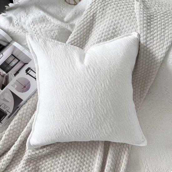 Unyqoos® Moderne set van 2 chenille kussenhoezen voor stijlvolle woninginrichting