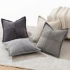 Unyqoos® Cordsfluwelen sierkussenslopen set van 4 in stijlvol grijs voor elke ruimte