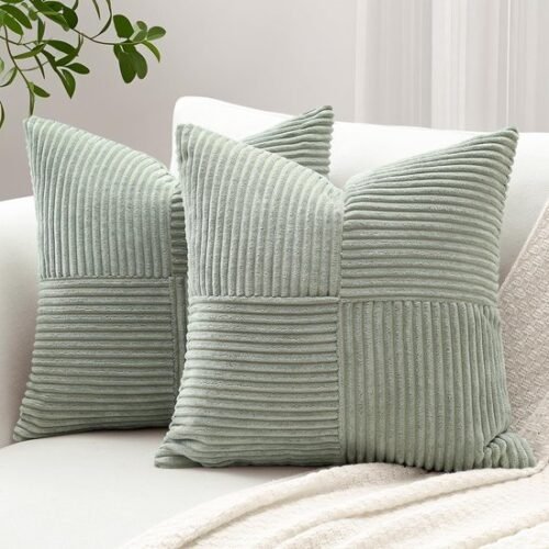 550x550-38972.jpg Unyqoos® Set van 2 stijlvolle corduroy kussenslopen met kruis strepen patroon voor decoratieve sierkussens