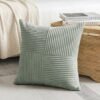 Unyqoos® Set van 2 stijlvolle corduroy kussenslopen met kruis strepen patroon voor decoratieve sierkussens