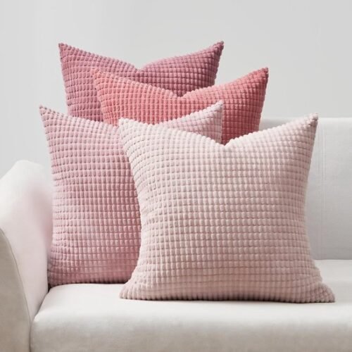 550x550-38981.jpg Unyqoos® Set van Vier Zachte Corduroy Kussenslopen in Roze Kleurovergang voor Elke Ruimte