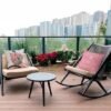 Unyqoos® Set van vier decoratieve linnen kussenslopen met bloemen voor zomerse sfeer