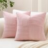 Unyqoos® Zachte en Stijlvolle Corduroy Kussenslopen Set met Uniek Gestreept Patroon voor Woonkamer