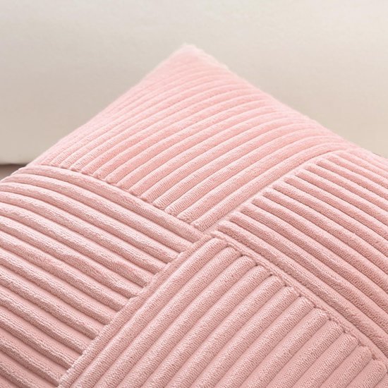 Unyqoos® Zachte en Stijlvolle Corduroy Kussenslopen Set met Uniek Gestreept Patroon voor Woonkamer