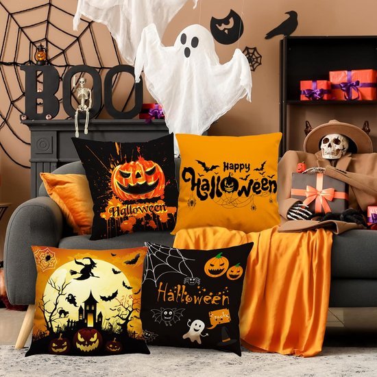 550x550-39019.jpg Unyqoos® Set van 4 Halloween Kussenslopen met Unieke Motieven voor Binnen en Buiten