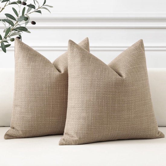 Unyqoos® Set van 2 effen kussenhoezen in moderne stijl voor bank of slaapkamer