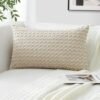 Unyqoos® Stijlvolle beige kussenhoes met 3D bubbeltextuur voor een boho uitstraling