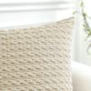 Unyqoos® Stijlvolle beige kussenhoes met 3D bubbeltextuur voor een boho uitstraling