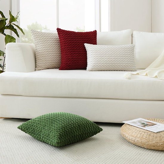 Unyqoos® Stijlvolle beige kussenhoes met 3D bubbeltextuur voor een boho uitstraling