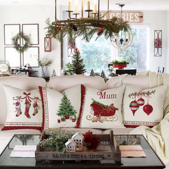 550x550-39125.jpg Unyqoos® Set van 4 decoratieve kerstkussenslopen voor bank en slaapkamer