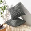 Unyqoos® Corduroy Kussenhoezen Set van 2, Donkergrijs, Voor Bank en Woonkamer, Stijlvol en Tijdloos Design
