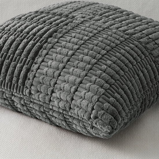 Unyqoos® Corduroy Kussenhoezen Set van 2, Donkergrijs, Voor Bank en Woonkamer, Stijlvol en Tijdloos Design