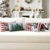 550x550-39219.jpg Unyqoos® Set van 4 feestelijke kussenslopen met sneeuwpop en eland motief