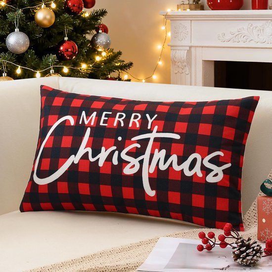 550x550-39240.jpg Unyqoos® Rode Kerstkussensloop 30x50 cm voor Sfeervolle Woonkamer of Slaapkamer