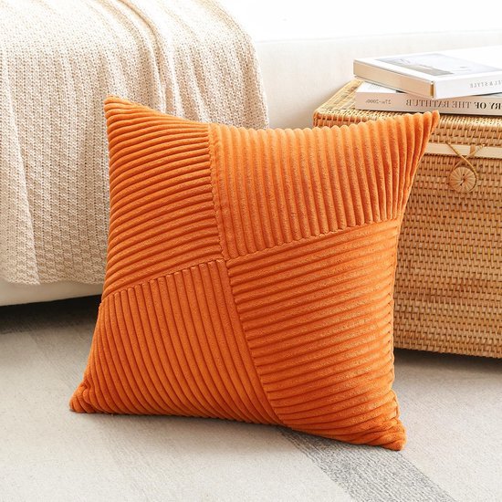 Unyqoos® Decoratieve kussensloop van corduroy met gestreept patroon voor woonkamer