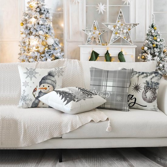 550x550-39277.jpg Unyqoos® Set van 4 decoratieve kussenslopen voor winterse kerstdecoratie
