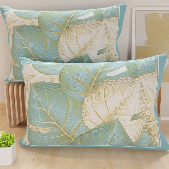 Unyqoos® Set van twee luxe kussenhoezen met modern design voor bank en bed