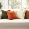 Unyqoos® Set van 4 decoratieve kussenslopen in corduroy met unieke gestreepte textuur voor woonkamer en meer