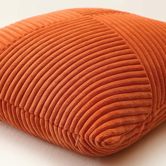 Unyqoos® Set van 4 decoratieve kussenslopen in corduroy met unieke gestreepte textuur voor woonkamer en meer