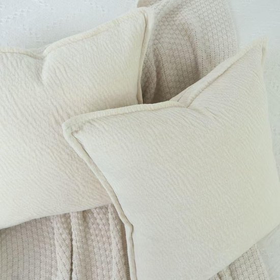 Unyqoos® Set van twee zachte chenille kussenslopen voor een stijlvolle woonkamer