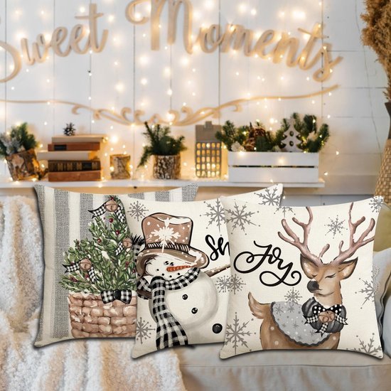 550x550-39327.jpg Unyqoos® Set van 4 decoratieve kussenslopen voor sfeervolle kerstversiering