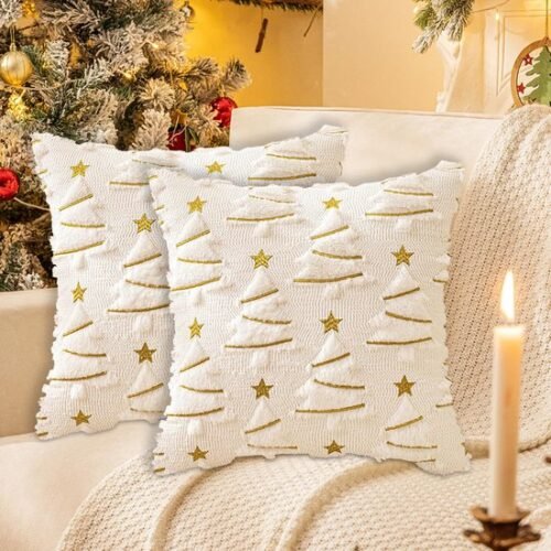 550x550-39333.jpg Unyqoos® Set van 2 kerstkussenslopen met kerstboomontwerp voor sfeervolle decoratie