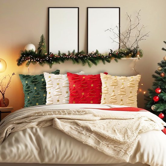 550x550-39334.jpg Unyqoos® Set van 2 kerstkussenslopen met kerstboomontwerp voor sfeervolle decoratie