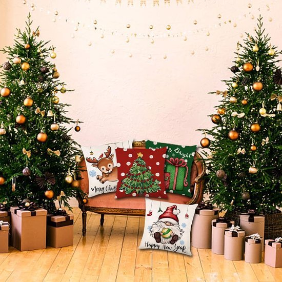550x550-39338.jpg Unyqoos® Set van vier feestelijke kussenhoezen met kerstmotieven voor huisdecoratie