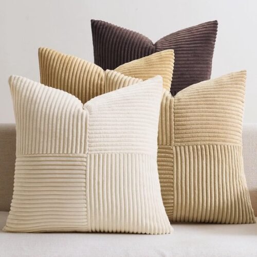 550x550-39348.jpg Unyqoos® Set van 4 decoratieve ribfluwelen kussenslopen met patchwork design voor huis
