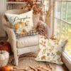 Unyqoos® Set van vier decoratieve kussenslopen met herfstmotief voor sfeervolle inrichting