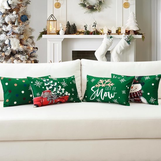 550x550-39369.jpg Unyqoos® Set van vier feestelijke kussenslopen met kerstthema voor sfeervolle decoratie