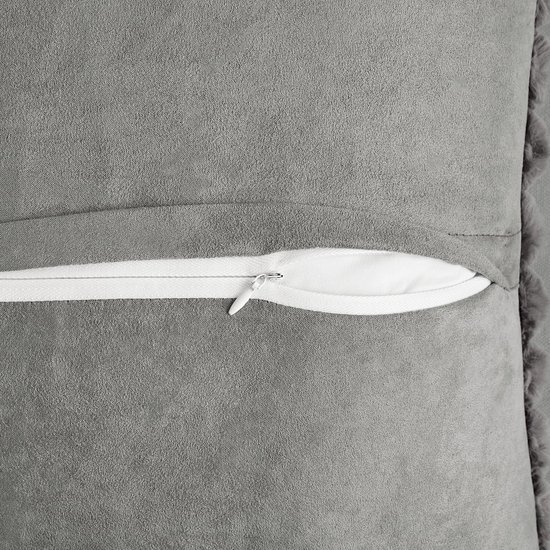 Unyqoos® Zachte fluwelen kussenslopen set van 2 voor bank en slaapkamer, 40 x 40 cm, grijs