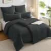 550x550-39407.jpg Unyqoos® Set van Twee Zachte Antraciet Kussenslopen 50x50 cm van Gewassen Katoen