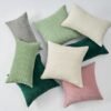 Unyqoos® Kussenslopen Set van 2 - Zacht Crème Fluweel met Gestreept Patroon, 40 x 80 cm, Decoratief Design