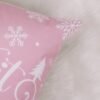 Unyqoos® Set van vier feestelijke roze kussenhoezen met winterse prints voor huisdecoratie
