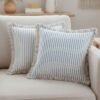 Unyqoos® Set van twee decoratieve kussenhoezen met boho strepen voor huisdecoratie
