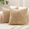 Unyqoos® Set van 2 luxe corduroy kussenslopen met elegant kruisstrepen patroon voor veelzijdige woondecoratie