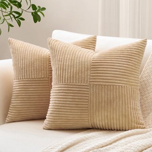 550x550-39572.jpg Unyqoos® Set van 2 luxe corduroy kussenslopen met elegant kruisstrepen patroon voor veelzijdige woondecoratie