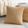 Unyqoos® Set van 2 luxe corduroy kussenslopen met elegant kruisstrepen patroon voor veelzijdige woondecoratie