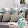 Unyqoos® Set van 2 decoratieve waterdichte kussenhoezen met maritiem zeesterontwerp