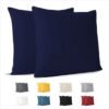550x550-39588.jpg Unyqoos® Donkerblauwe kussensloop set van 2 in 100% jersey katoen voor 40x40 cm kussens