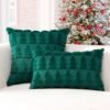 Unyqoos® Set van 2 luxe kussenhoezen met kerstboomontwerp voor woonkamer en slaapkamer