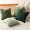 Unyqoos® Set van 4 decoratieve ribfluwelen kussenslopen in patchwork design voor thuis